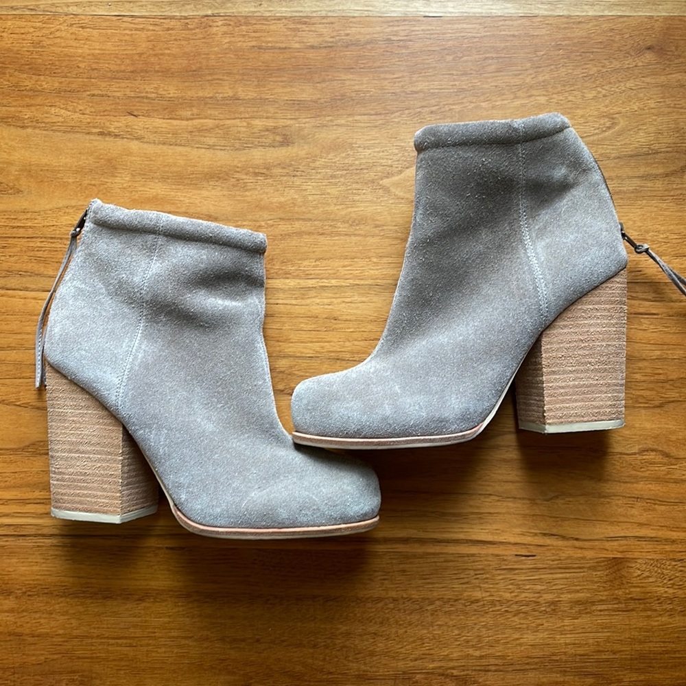 Jeffrey Campbell 7.5 booties with stacked wood heel
